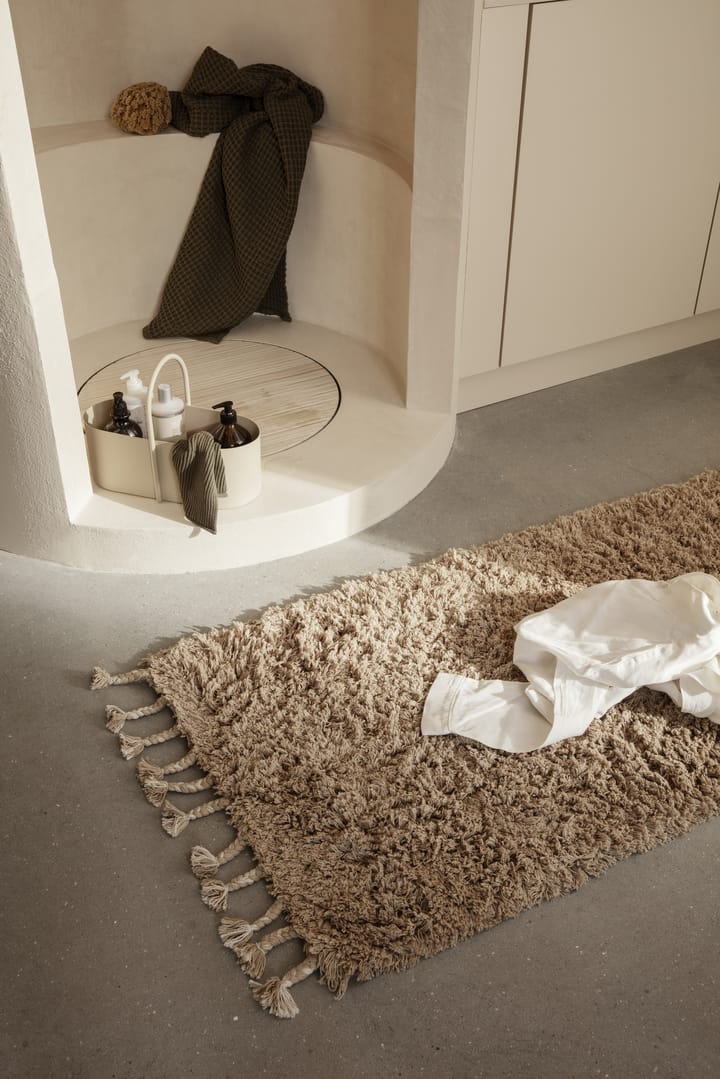 Amass long pile -matto 70 x 50 cm, White Pepper Ferm Living