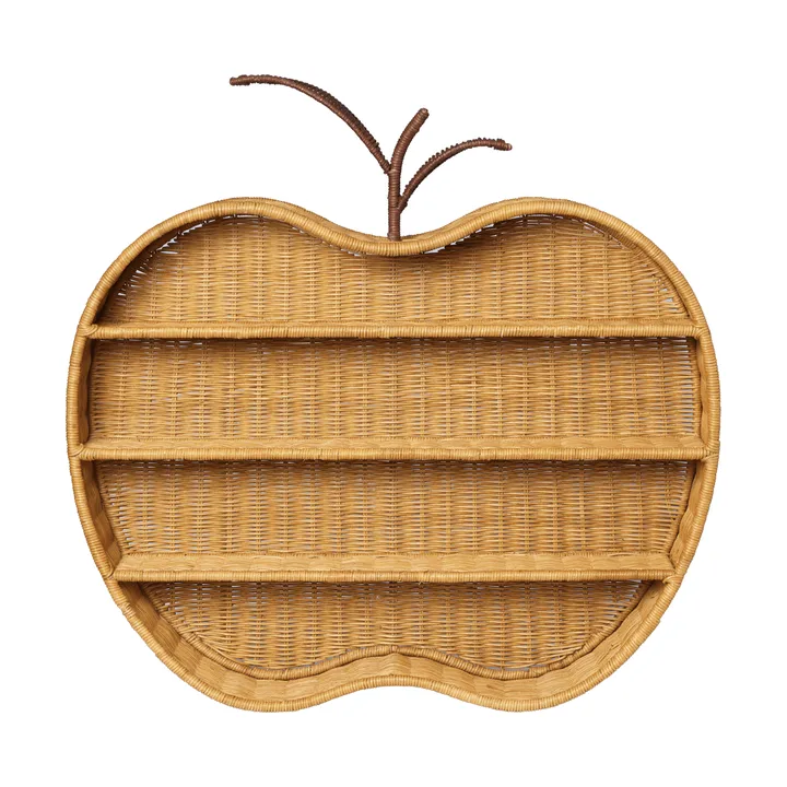 Apple punottu seinähylly - Natural, 70x12,5x68 cm - Ferm Living