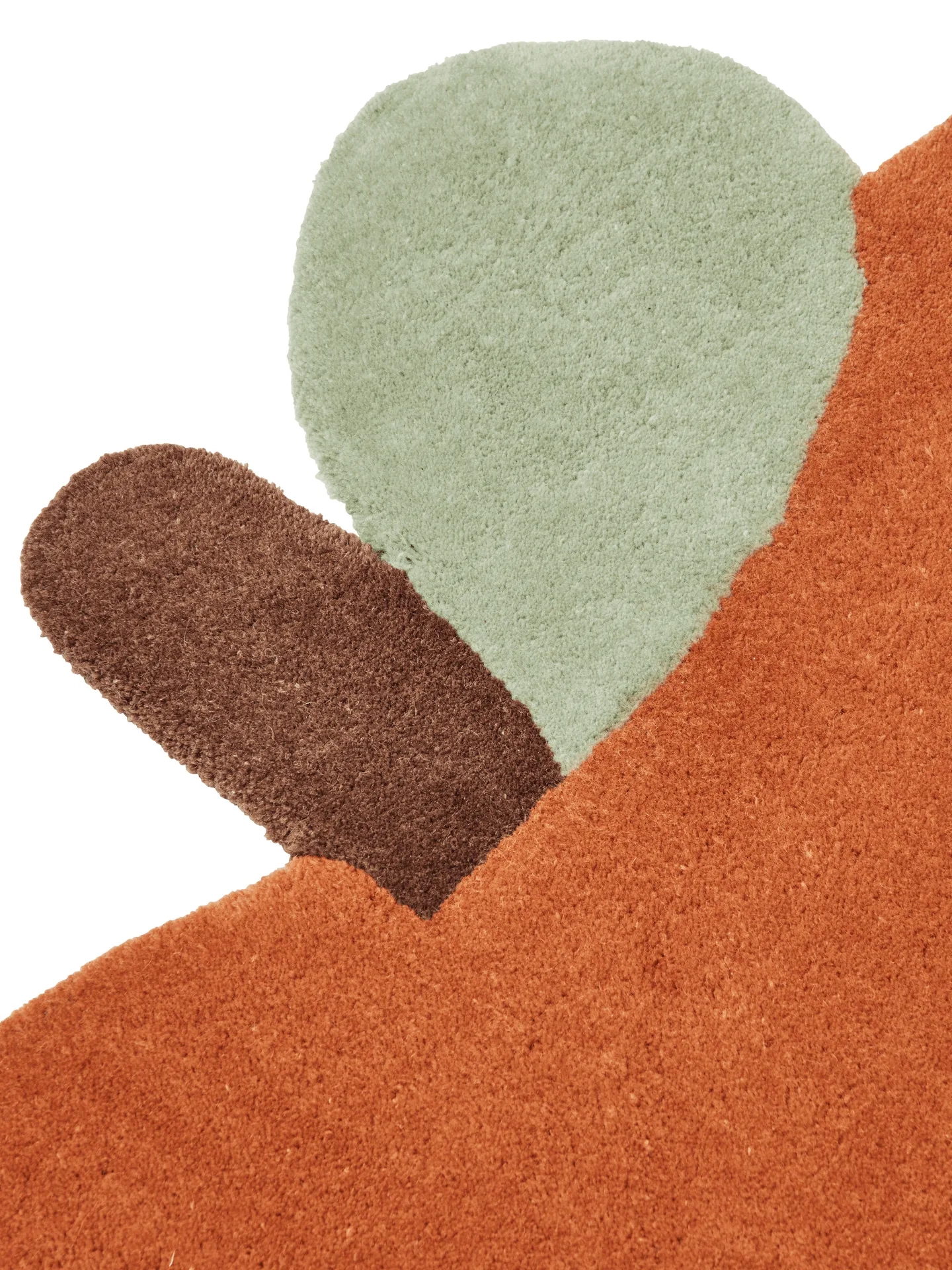 Apple tuftattu matto, Brown Clay, 110x110 cm Ferm Living