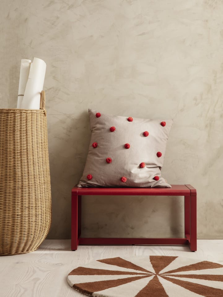 Arch käsintuftattu matto Ø70 cm, Dark brick-Off white Ferm Living