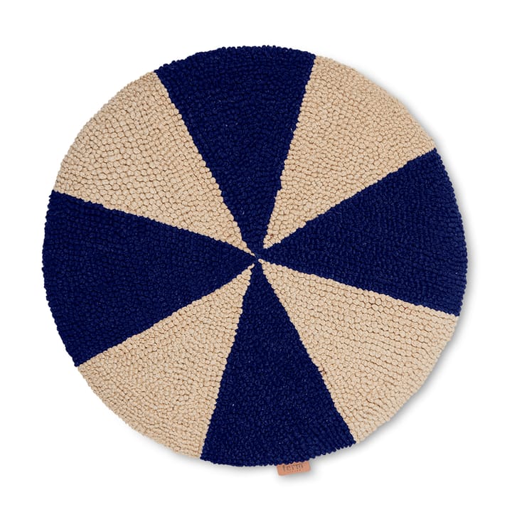Arch pyöreä tyyny Ø40 cm, Bright blue-Off white Ferm Living