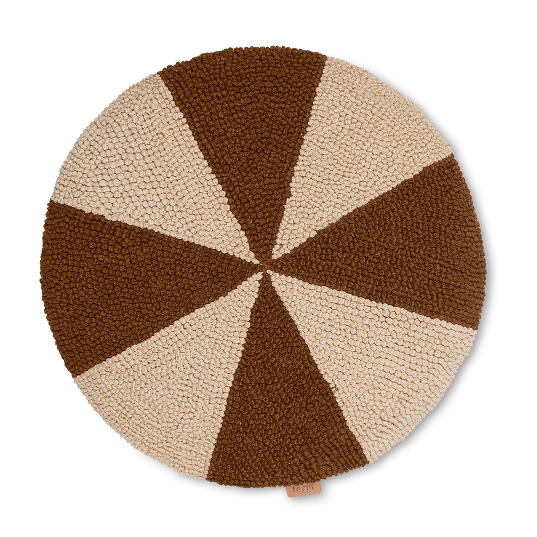 Arch pyöreä tyyny Ø40 cm, Dark brick-Off white Ferm Living