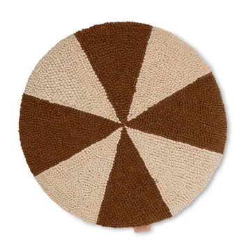 Arch pyöreä tyyny Ø40 cm - Dark brick-Off white - Ferm Living