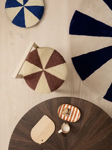Arch pyöreä tyyny Ø40 cm - Dark brick-Off white - Ferm Living