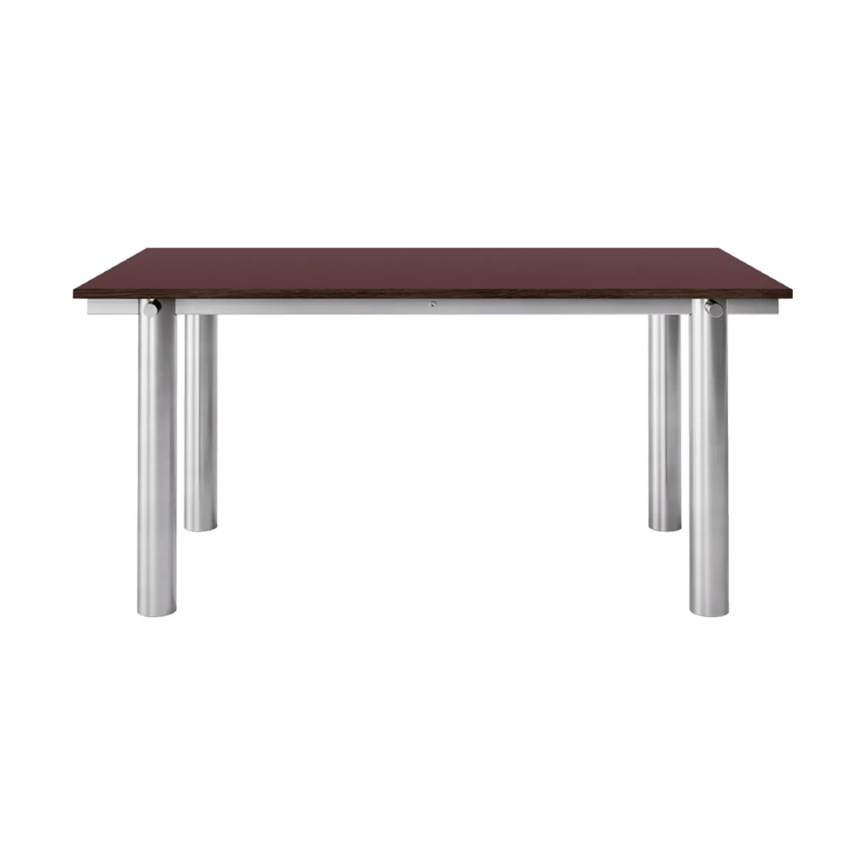 Atura ruokapöytä, Brushed stainless steel-burgundy, 90x160 cm Ferm Living
