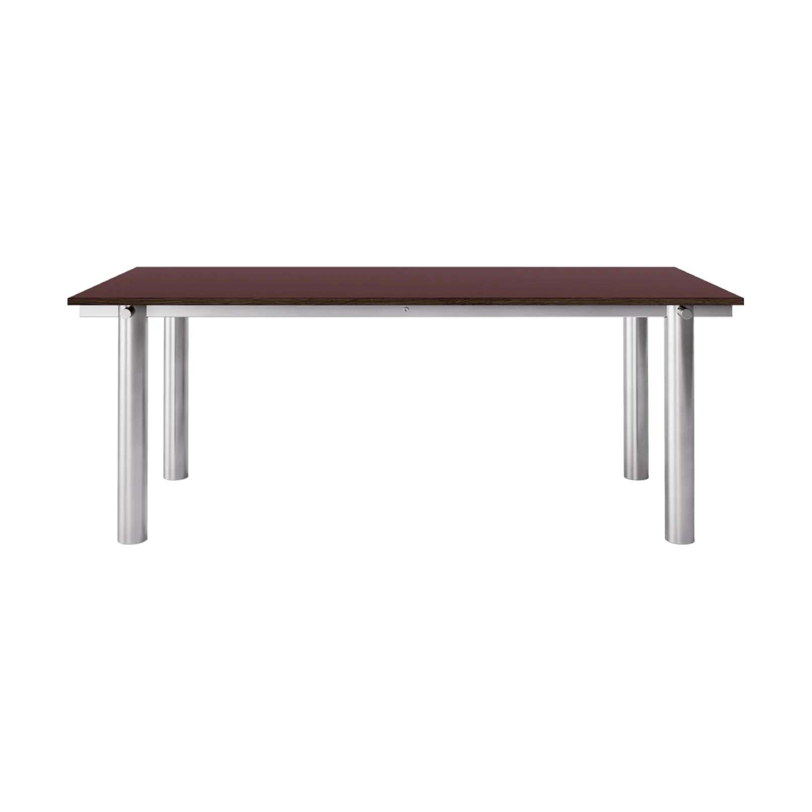 Atura ruokapöytä, Brushed stainless steel-burgundy, 90x200 cm Ferm Living