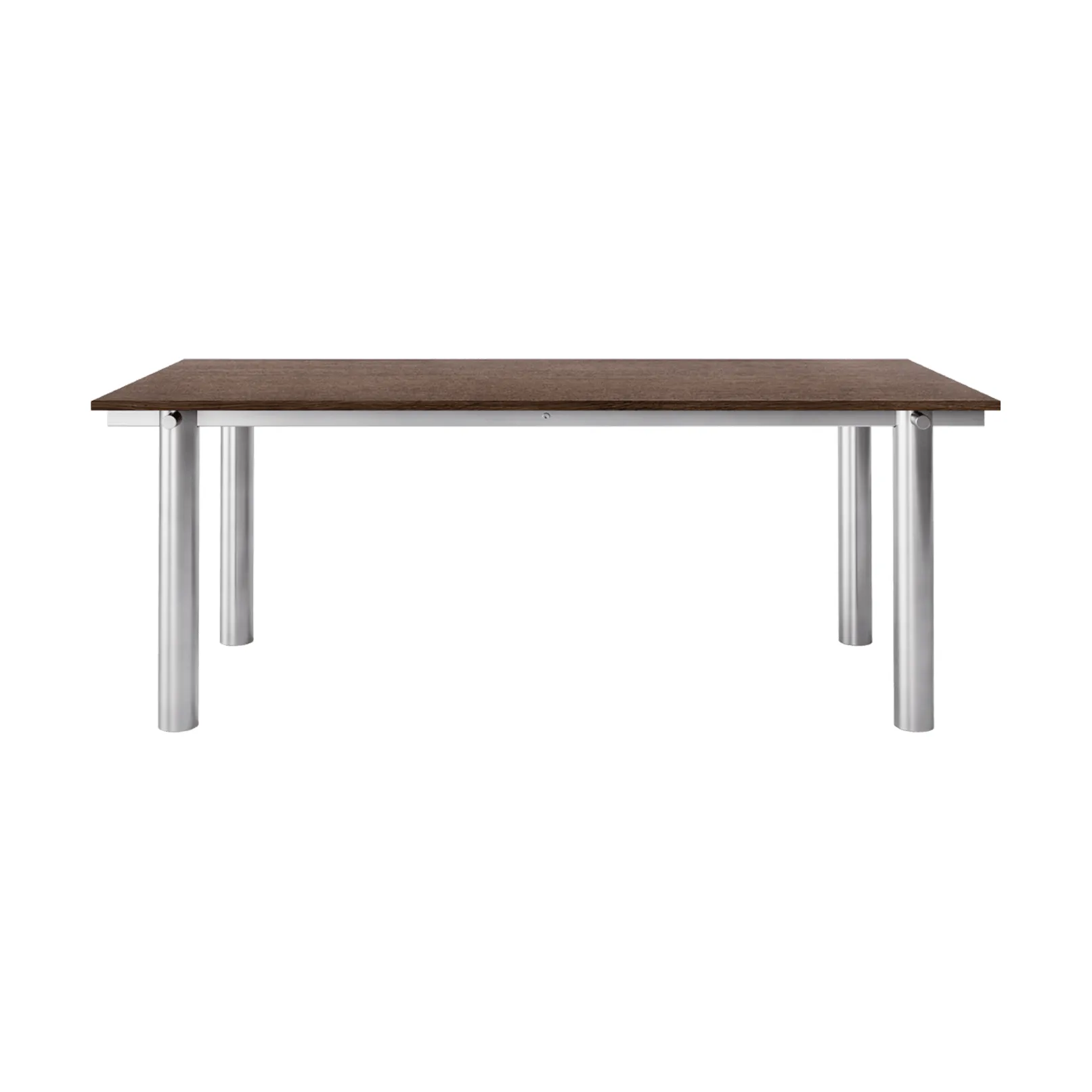 Atura ruokapöytä, Brushed stainless steel-dark stained oak, 90x200 cm Ferm Living