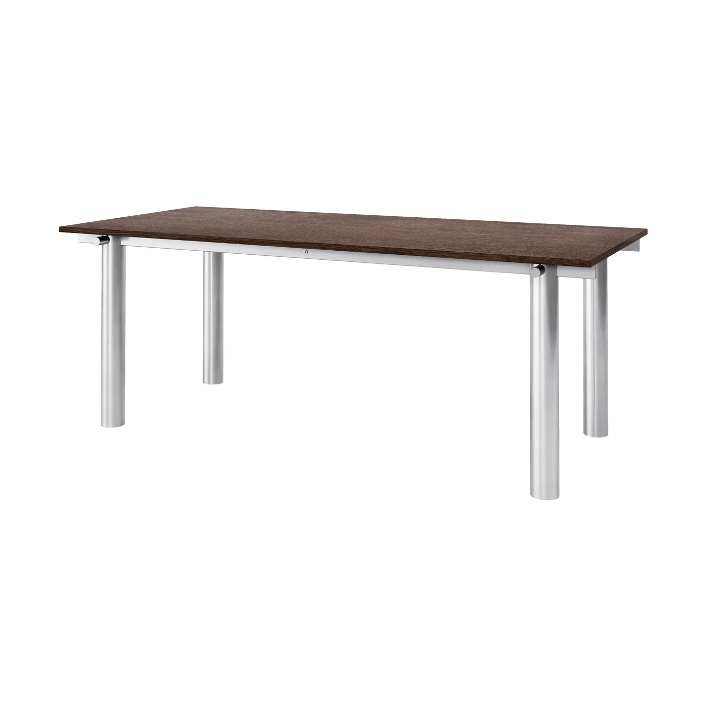 Atura ruokapöytä, Brushed stainless steel-dark stained oak, 90x200 cm Ferm Living