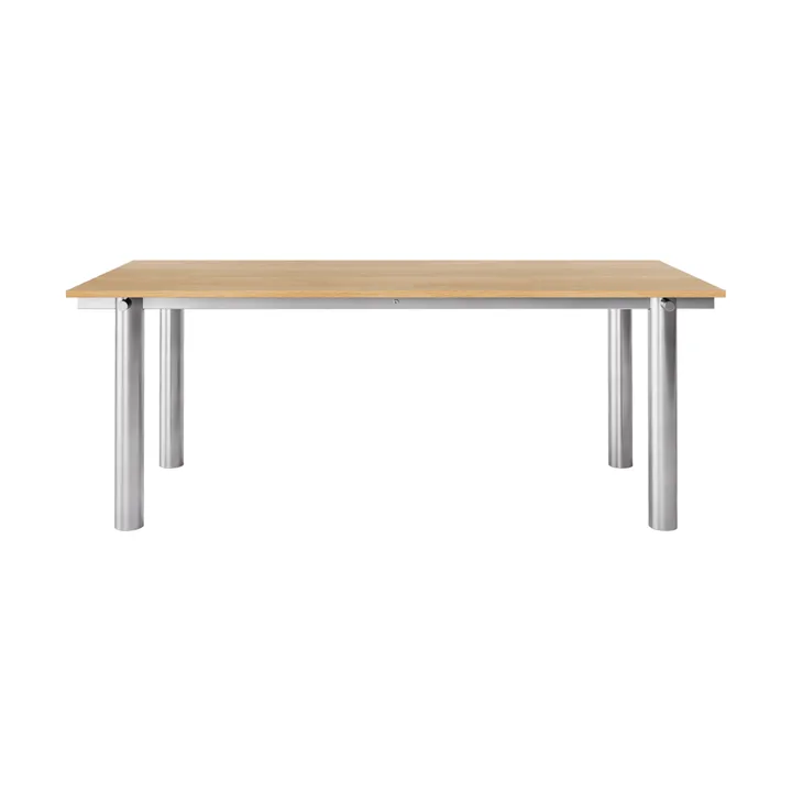 Atura ruokapöytä - Harjattu ruostumaton teräs-natural oak, 90x200 cm - Ferm Living