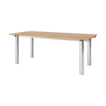Atura ruokapöytä - Harjattu ruostumaton teräs-natural oak, 90x200 cm - Ferm Living