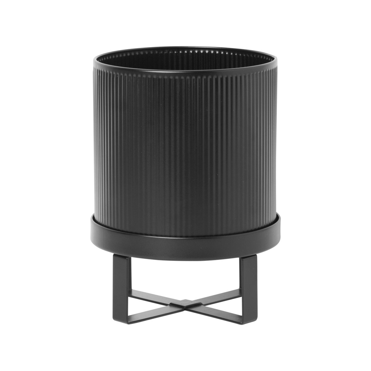 Ferm Living Bau -kukkaruukku pieni 18 cm Musta | Skandinaavinen Sisustus | Ruukut | Musta