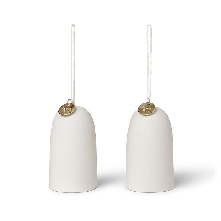 Bell kello joulukoriste Ø4 cm 2-pack  - Off-white - ferm LIVING