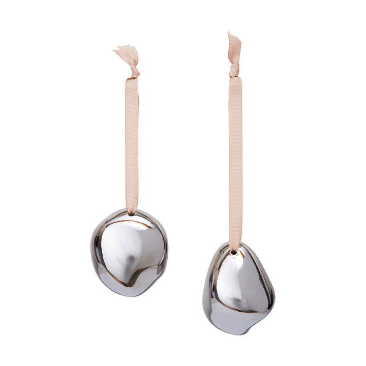 Bellure joulukoriste 7 cm 2 osaa - Hopea - Ferm Living