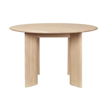 Bevel -ruokapöytä Ø117 cm - Valkoöljytty tammi - Ferm Living