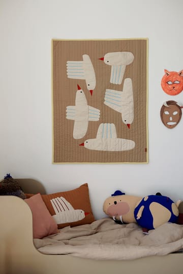 Bird tikattu huopa - Beige - Ferm Living