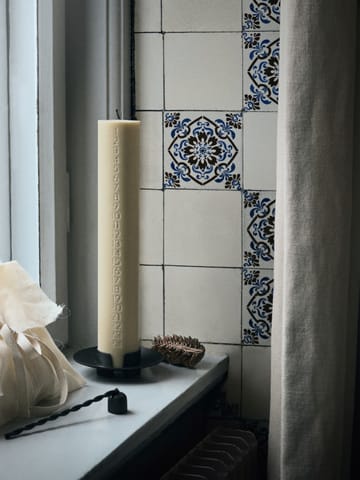 Block pöytäkynttilänjalka - Black brass - Ferm Living
