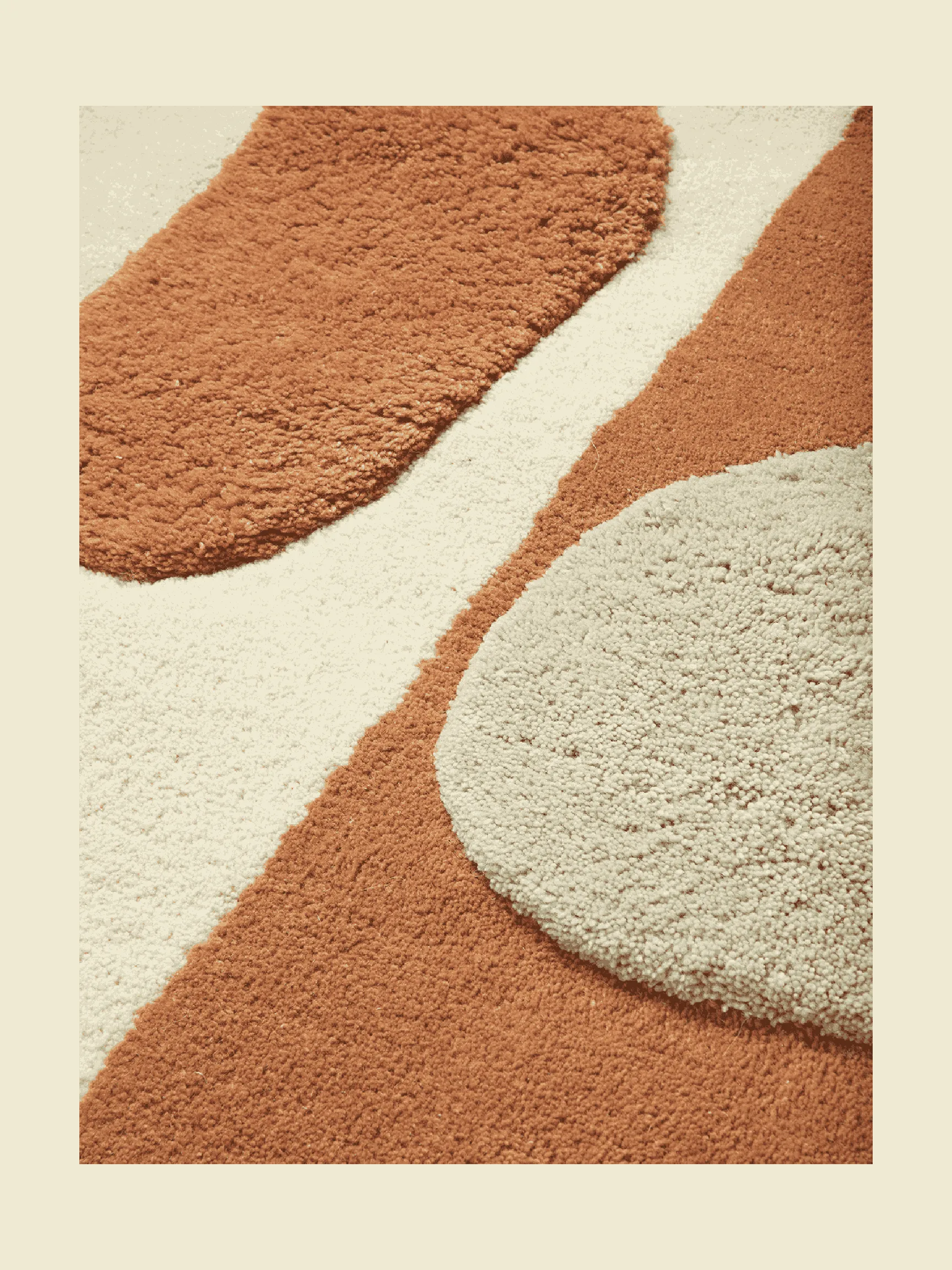 Bloco tuftattu matto, Blush-off white, 120x180 cm Ferm Living