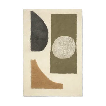 Bloco tuftattu matto - Green-off white, 120x180 cm - Ferm Living