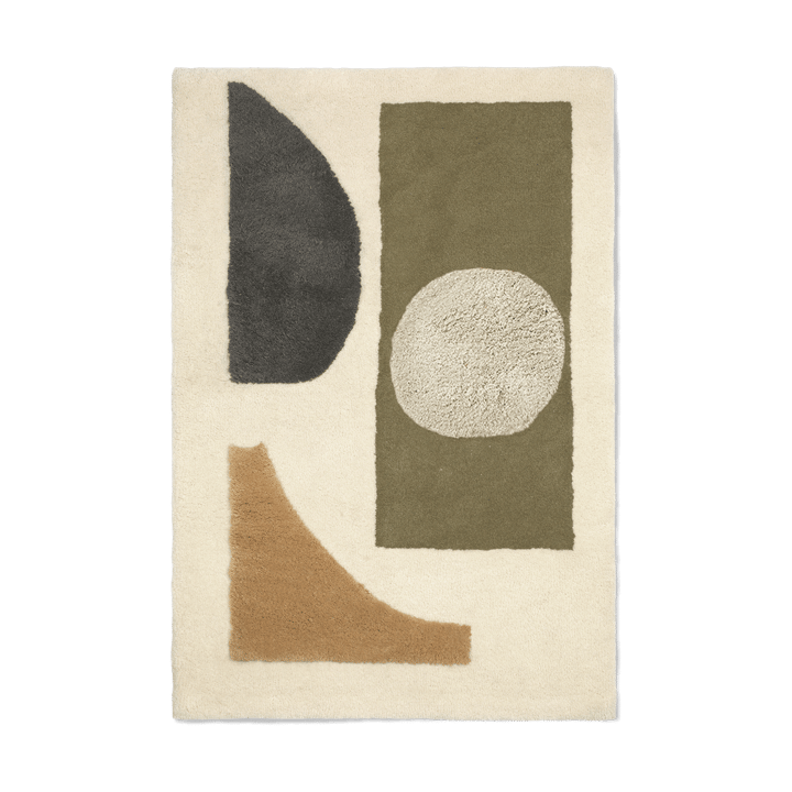 Bloco tuftattu matto - Green-off white, 120x180 cm - Ferm Living