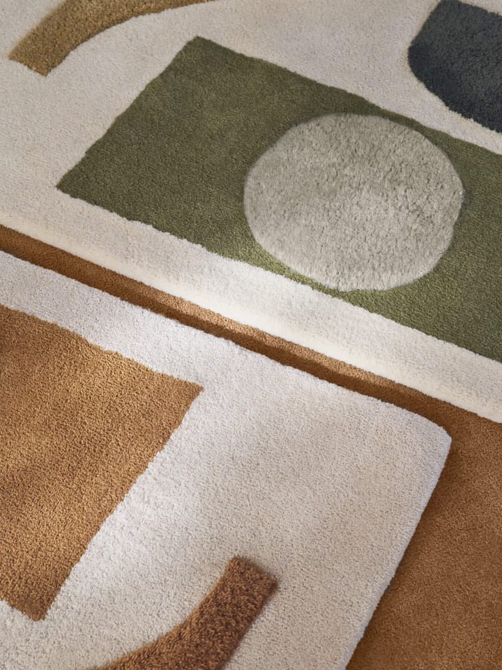 Bloco tuftattu matto, Green-off white, 120x180 cm Ferm Living