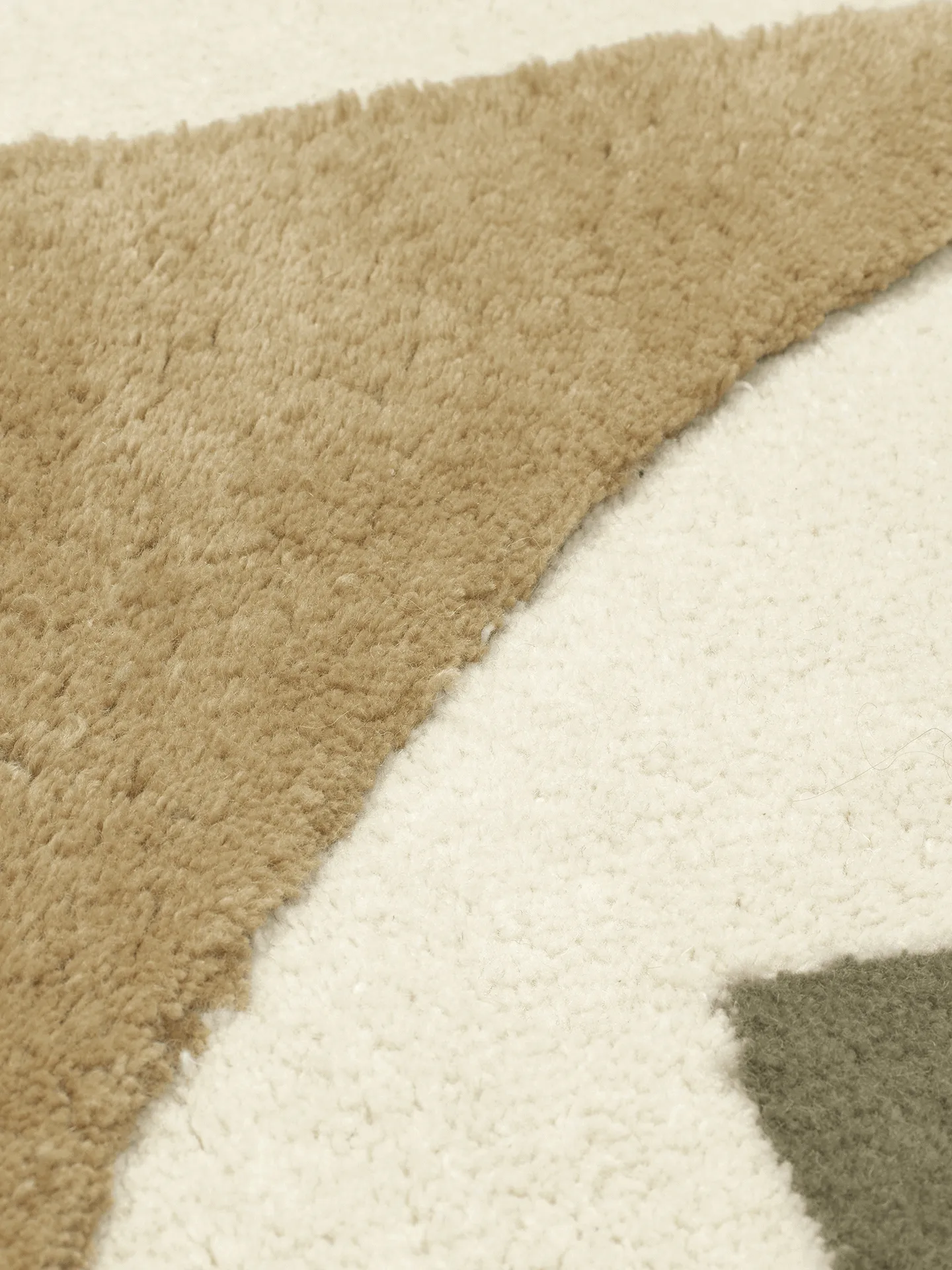 Bloco tuftattu matto, Green-off white, 80x120 cm Ferm Living