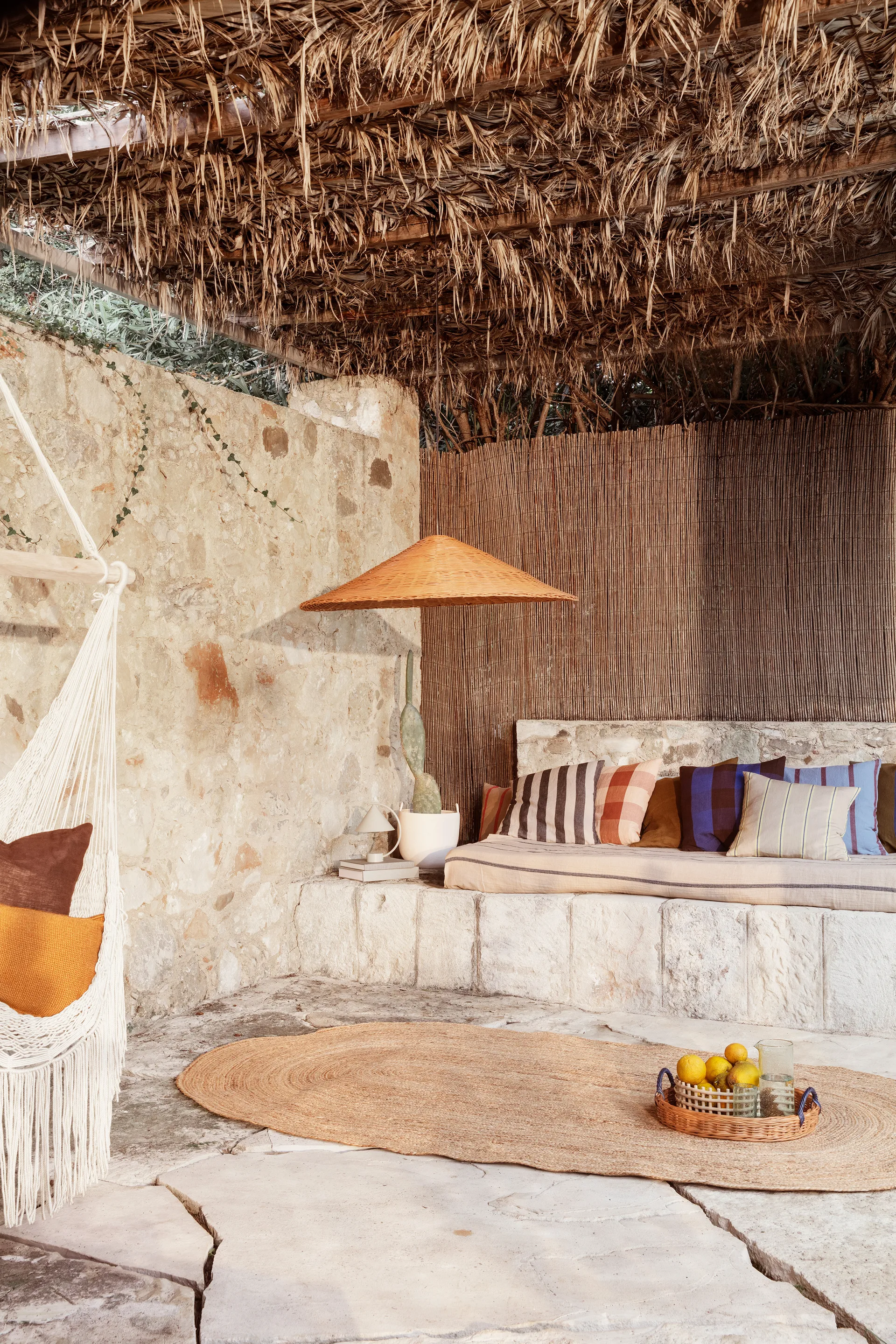 Blue Handle tarjotin Ø30 cm, Luonnollinen-sininen Ferm Living