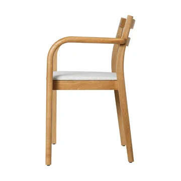 Boda nojatuoli - Verhoiltu istuin, natural oak-off-white - Ferm Living