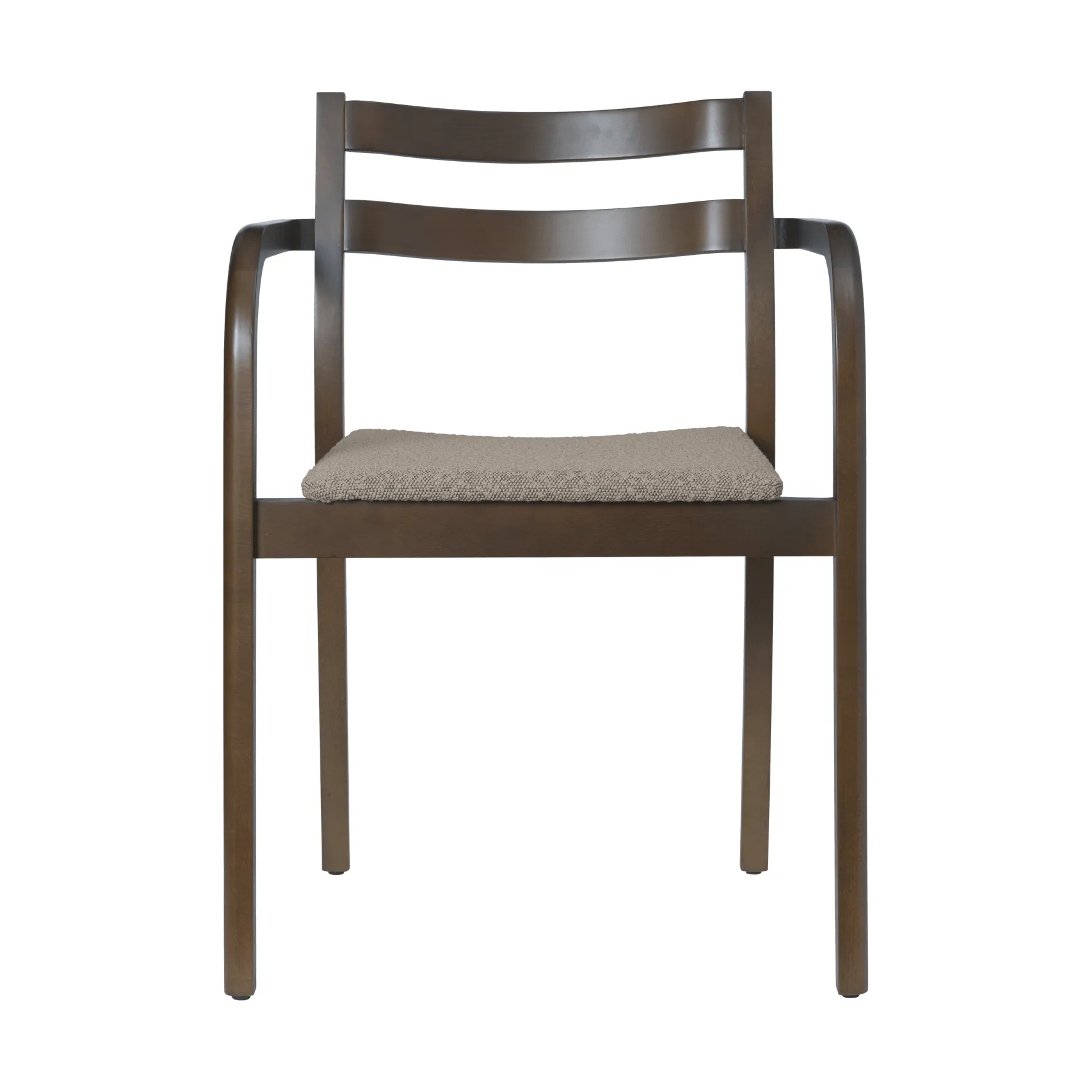 Boda nojatuoli, Verhoiltu istuin rugged bouclé, dark stained-natural Ferm Living