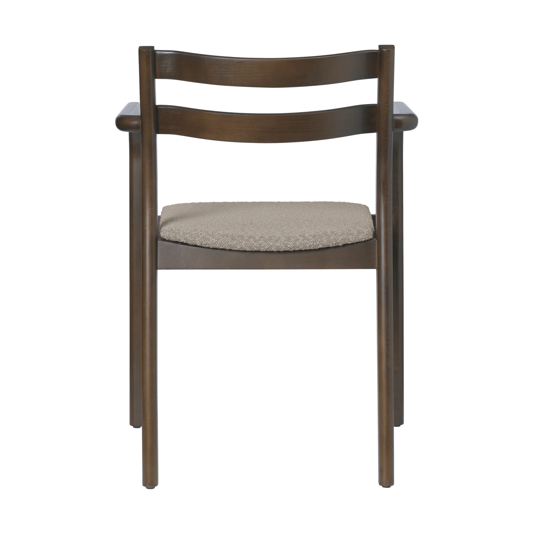 Boda nojatuoli, Verhoiltu istuin rugged bouclé, dark stained-natural Ferm Living
