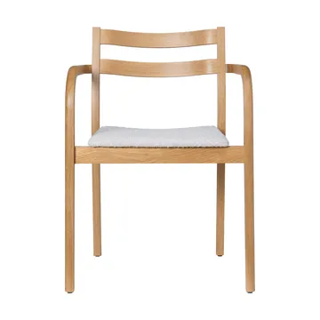 Boda nojatuoli - Verhoiltu istuin rugged bouclé, natural-off-white - Ferm Living