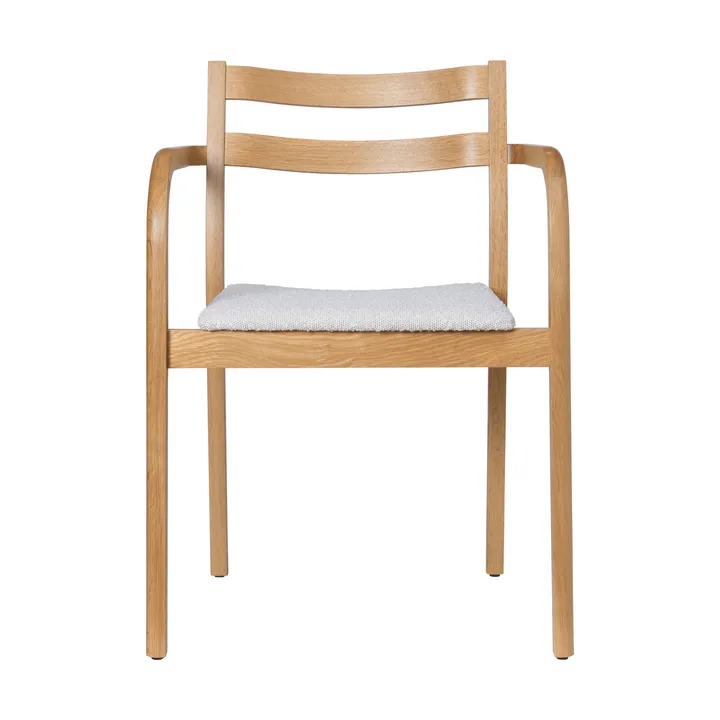 Boda nojatuoli - Verhoiltu istuin rugged bouclé, natural-off-white - Ferm Living