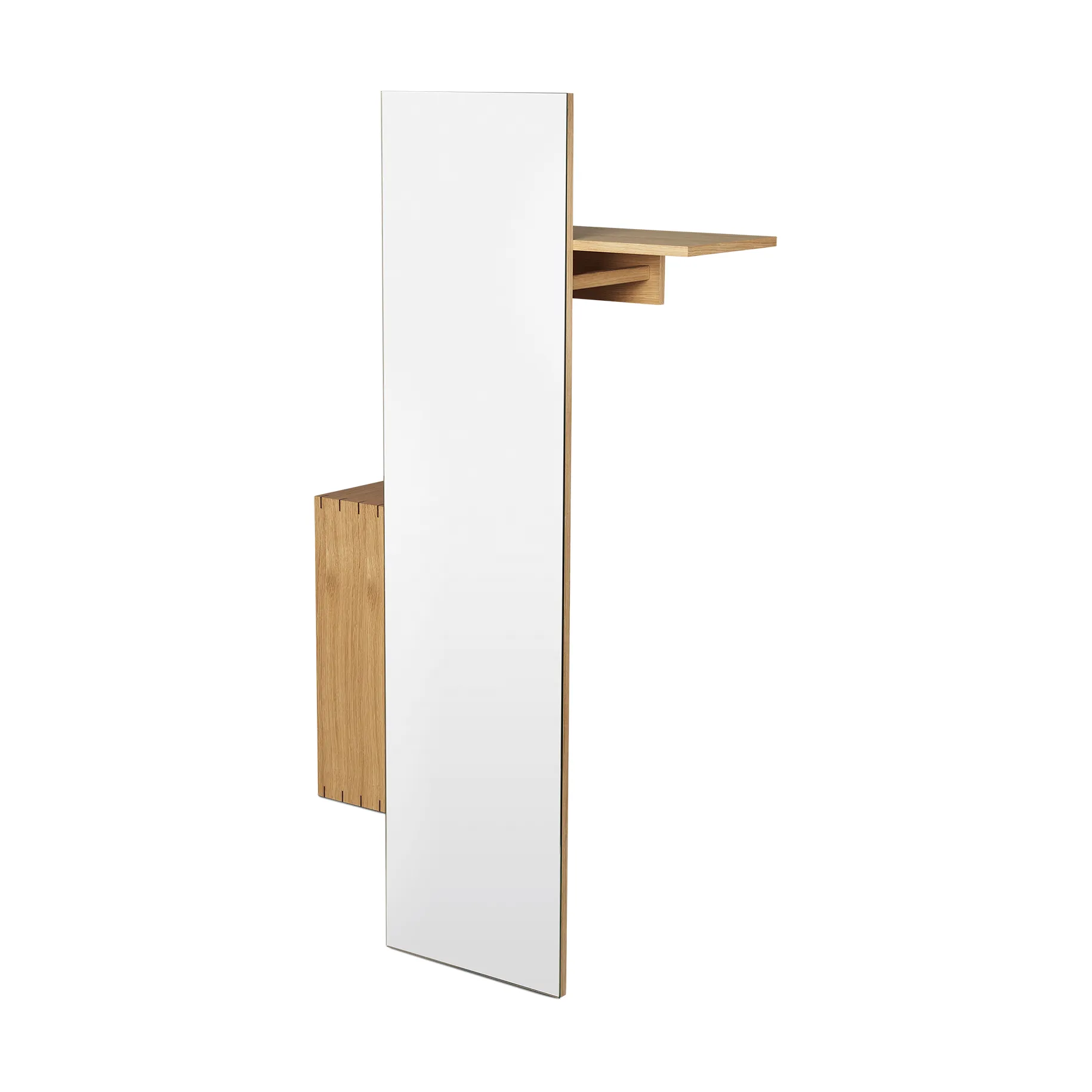 Bon hallway cabinet vaateteline peilillä, Oiled Oak Ferm Living