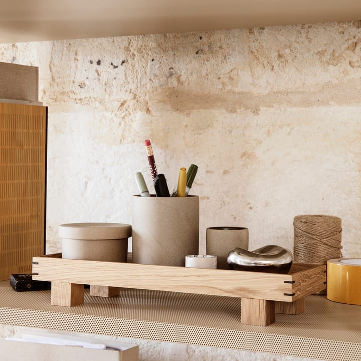 Bon säilytyspurkki pieni, Beige-musta Ferm Living