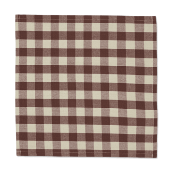 Bothy Check puuvillaservetti 40x40 cm 4-pakkaus - Cinnamon-grey green - Ferm Living