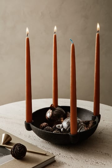 Bowl adventtikynttelikkö, keramiikka large Ø 27 cm - Tummanharmaa - Ferm Living
