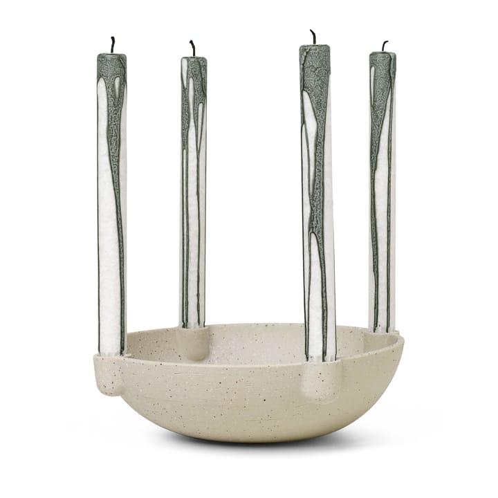 Bowl adventtikynttelikkö, keramiikka large Ø 27 cm, Vaaleanharmaa Ferm Living