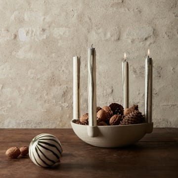 Bowl adventtikynttelikkö, keramiikka large Ø 27 cm - Vaaleanharmaa - Ferm Living
