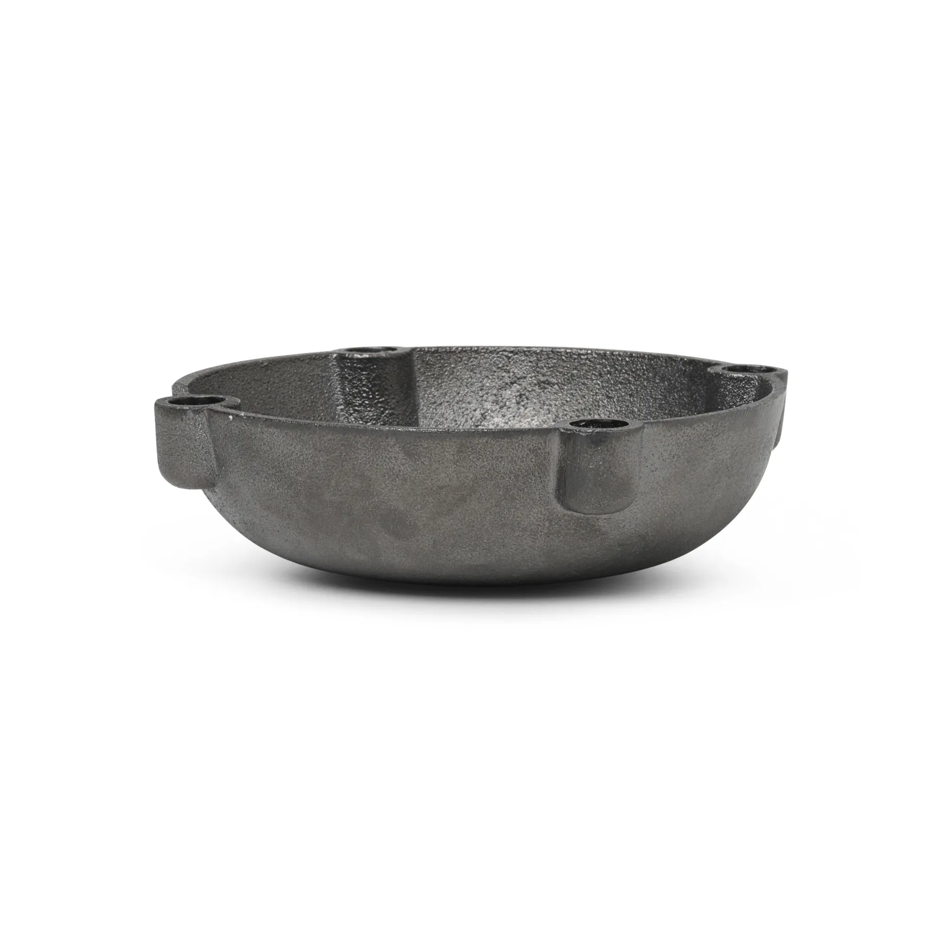 Bowl adventtikynttelikkö, messinki, Black brass Ferm Living