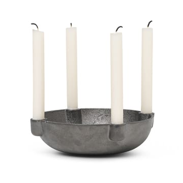 Bowl adventtikynttelikkö, messinki - Black brass - Ferm Living