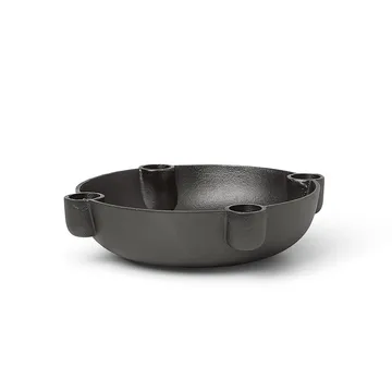 Bowl adventtikynttilänjalka medium Ø20 cm - Blackened alumiini - Ferm Living