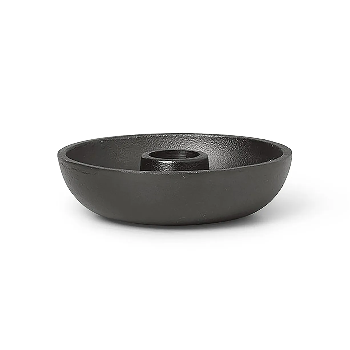Bowl kynttilänjalka Ø10 cm, Blackened aluminium Ferm Living