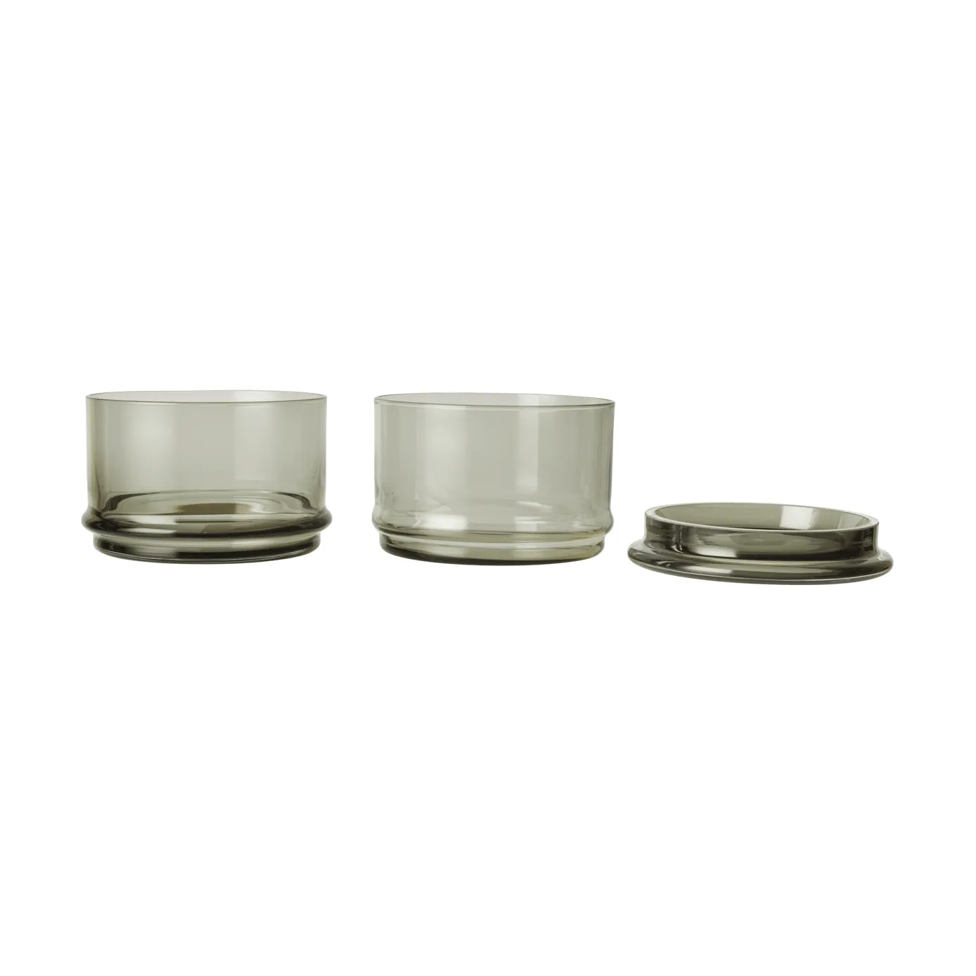 Boya pinottavat purkit, 2 osaa, smoked grey Ferm Living