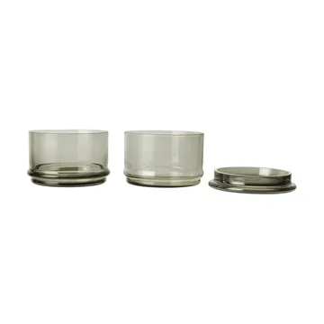 Boya pinottavat purkit - 2 osaa, smoked grey - Ferm Living