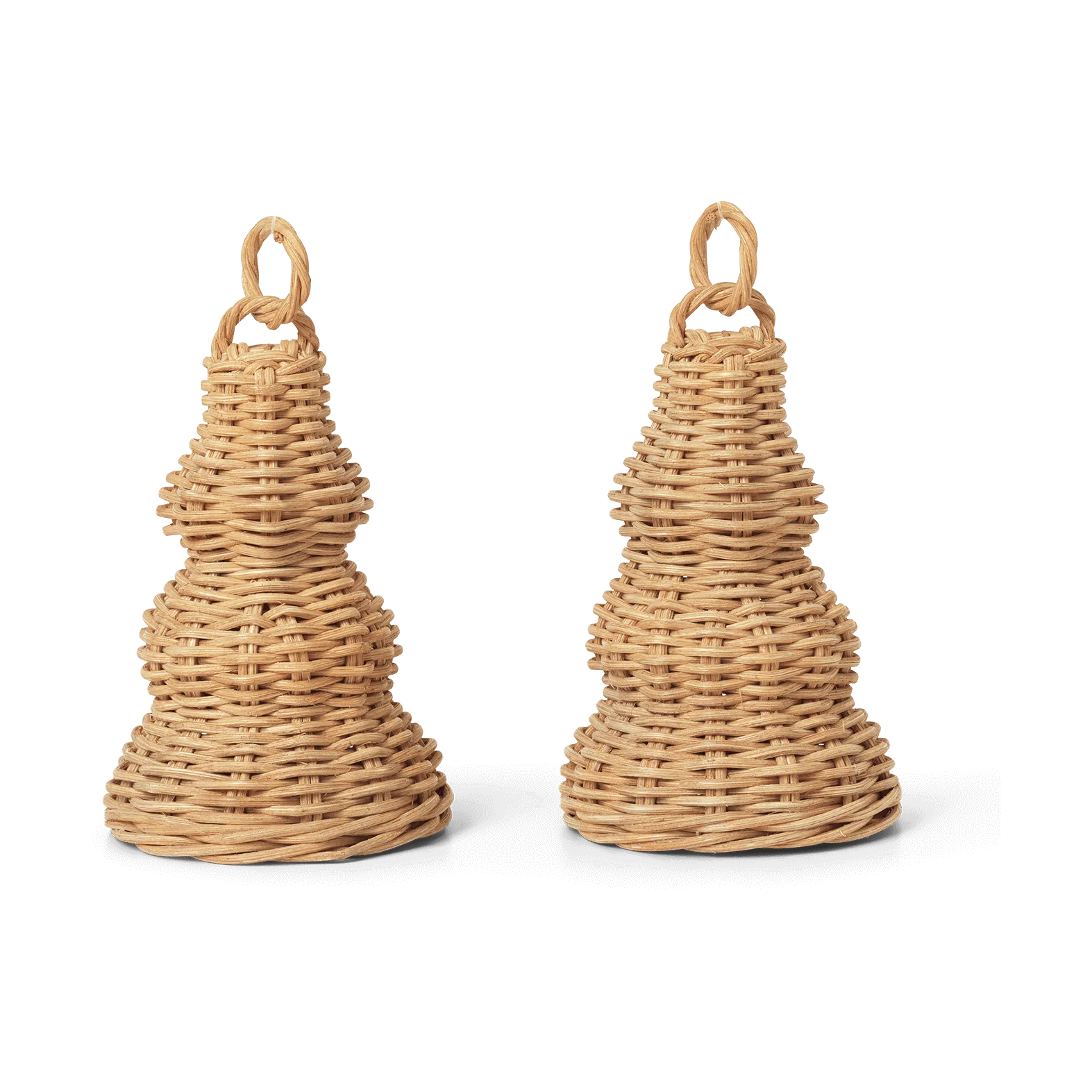 Braided Bell Baubles joulukoriste 2-pakkaus, Natural Ferm Living