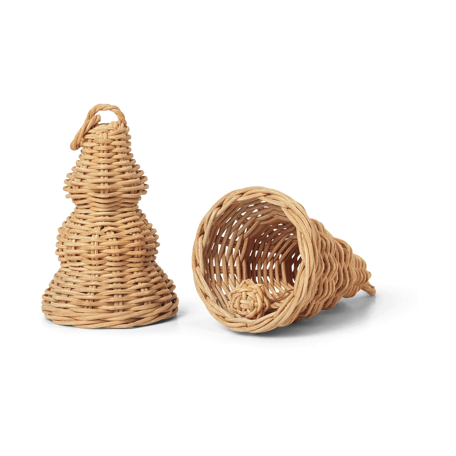 Braided Bell Baubles joulukoriste 2-pakkaus, Natural Ferm Living
