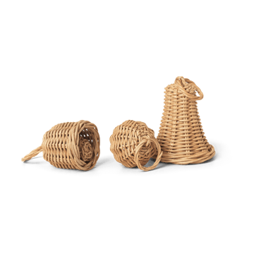 Braided Bell Baubles joulukoriste 3-pakkaus - Natural - Ferm Living