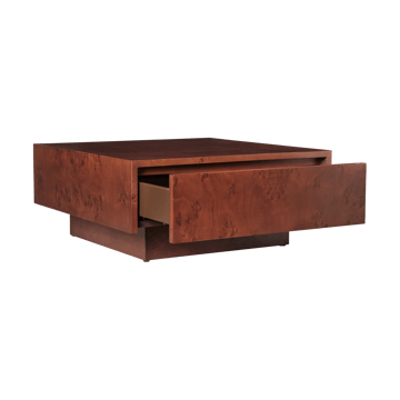 Burl storage sohvapöytä 70x70 cm - Dark stained burl - Ferm Living