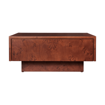 Burl storage sohvapöytä 70x70 cm - Dark stained burl - Ferm Living