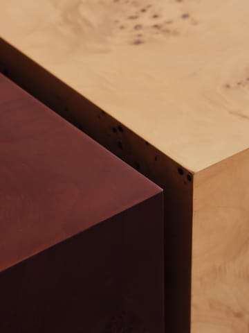 Burl storage sohvapöytä 70x70 cm - Dark stained burl - Ferm Living