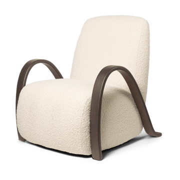 Buur lounge chair Nordic Bouclé - Vaaleanharmaa - ferm LIVING